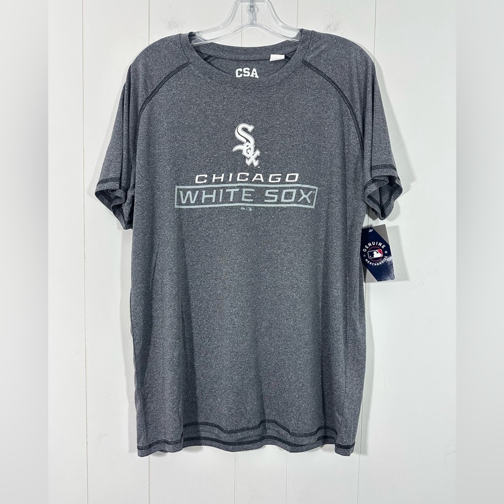 NWT Chicago White Sox Gray Soft Jersey Shirt Size Large Short Sleeve